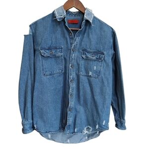 Signature 8 Heavily Distressed Denim Shirt